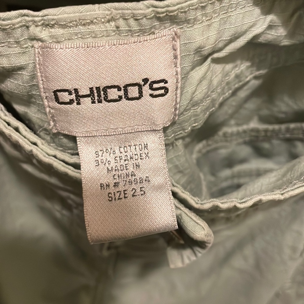 Chico’s Capris in green and floral print